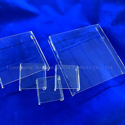 Tela de Petri de vidro de quartzo transparente e quadrado de laboratório