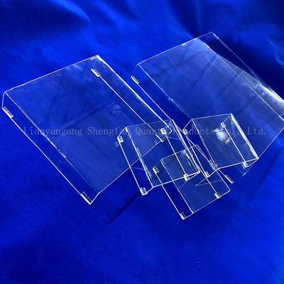 Tela de Petri de vidro de quartzo transparente e quadrado de laboratório