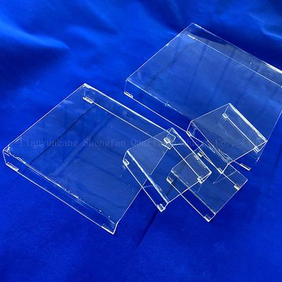 Tela de Petri de vidro de quartzo transparente e quadrado de laboratório