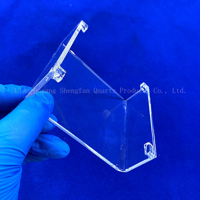 Tela de Petri de vidro de quartzo transparente e quadrado de laboratório