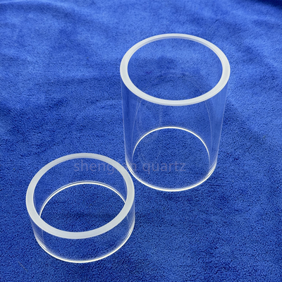 Tubos de quartzo de vidro polido transparente de alta purificação personalizados