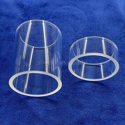 Tubos de quartzo de vidro polido transparente de alta purificação personalizados