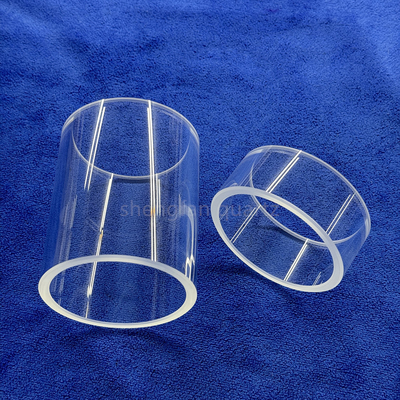 Tubos de quartzo de vidro polido transparente de alta purificação personalizados