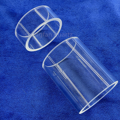 Tubos de quartzo de vidro polido transparente de alta purificação personalizados