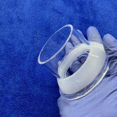 Tubo de flange de quartzo de alta temperatura de alta pureza