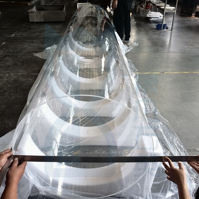 Gráfico Gerador de Ozono Transparente Tubo de vidro de quartzo de grande diâmetro Resistente ao calor