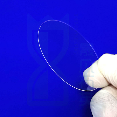 Janela de alta transmissão de luz Schist Quartz folha de vidro 2 "4" 6 " Quartz Wafer Wafer 0.3mm espessura