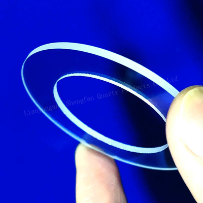 Alta transmissão luminosa Folha transparente de vedação de flange de quartzo redonda personalizada