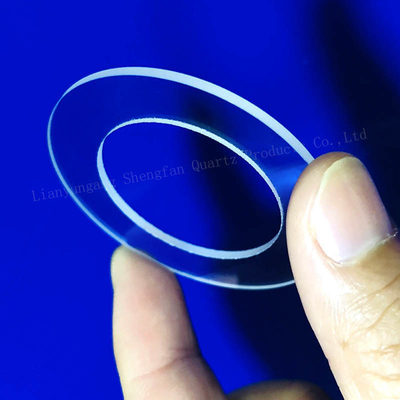 Alta transmissão luminosa Folha transparente de vedação de flange de quartzo redonda personalizada