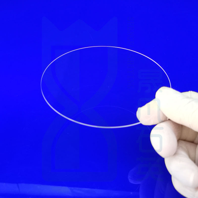 Alta transmissão luminosa Folha transparente de vedação de flange de quartzo redonda personalizada