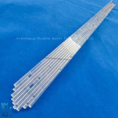 Tubos de vidro de quartzo resistentes a altas temperaturas, fabricados em fábrica, com 99,99% de pureza SiO2 e temperatura de funcionamento de 1100°C