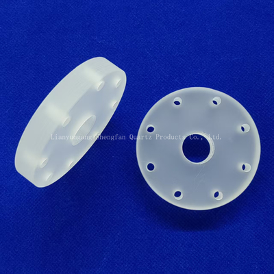 Fábrica Custom Alta Temperatura Selado Flange de Quartzo Perforado tubo de vidro de quartzo