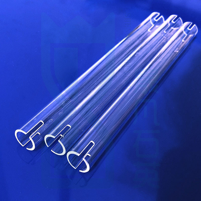 Fábrica de fornos resistentes a altas temperaturas Tubo de aquecimento de quartzo fundido por encomenda Tubo de vidro de quartzo