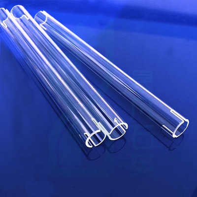 Fábrica de fornos resistentes a altas temperaturas Tubo de aquecimento de quartzo fundido por encomenda Tubo de vidro de quartzo