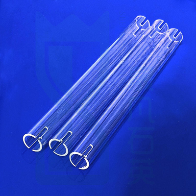 Fábrica de fornos resistentes a altas temperaturas Tubo de aquecimento de quartzo fundido por encomenda Tubo de vidro de quartzo