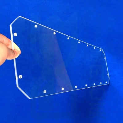 Fábrica de alta transmissão de luz Laser personalizado Quartz perfurado folha de vidro Quartz fundido