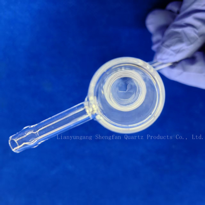Instrumentos de laboratório transparentes de vidro de tubos de quartzo de parede dupla selados de um lado personalizados