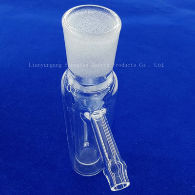 Instrumentos de laboratório transparentes de vidro de tubos de quartzo de parede dupla selados de um lado personalizados