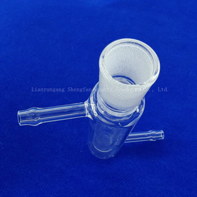 Instrumentos de laboratório transparentes de vidro de tubos de quartzo de parede dupla selados de um lado personalizados