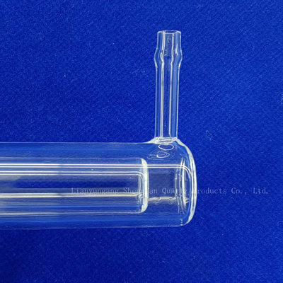Instrumentos de laboratório transparentes de vidro de tubos de quartzo de parede dupla selados de um lado personalizados