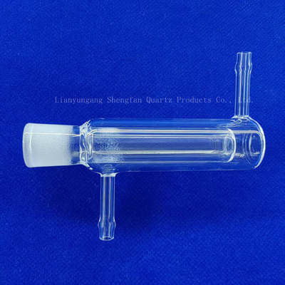 Instrumentos de laboratório transparentes de vidro de tubos de quartzo de parede dupla selados de um lado personalizados
