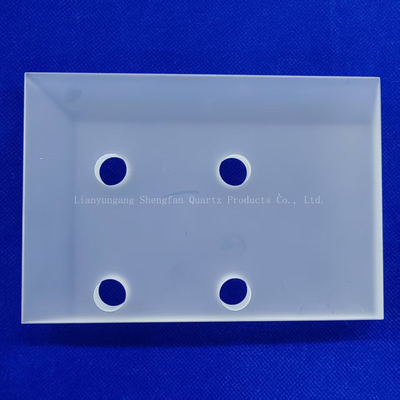 Personalizar Frosted espessa parede quadrada folha de quartzo corte de placa de perfuração