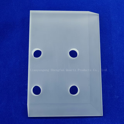 Personalizar Frosted espessa parede quadrada folha de quartzo corte de placa de perfuração