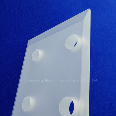 Personalizar Frosted espessa parede quadrada folha de quartzo corte de placa de perfuração