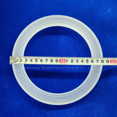 Processamento personalizado de alta pureza de quartzo congelado de anel irregular de flange de vidro Instrumento