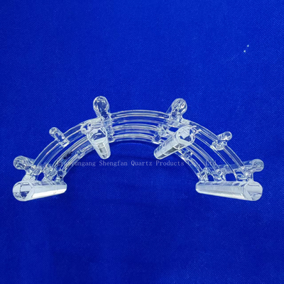 Rack de limpeza de wafer de silício personalizado Quartz Groove Barco Resistente a altas temperaturas