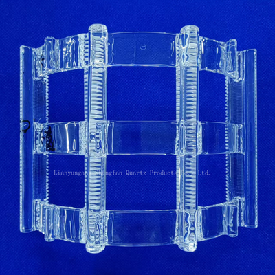 Rack de limpeza de wafer de silício personalizado Quartz Groove Barco Resistente a altas temperaturas