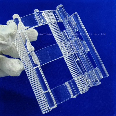 Rack de limpeza de wafer de silício personalizado Quartz Groove Barco Resistente a altas temperaturas