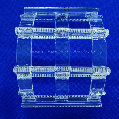 Rack de limpeza de wafer de silício personalizado Quartz Groove Barco Resistente a altas temperaturas