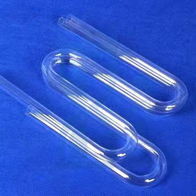 Tubos de vidro de quartzo personalizados resistentes a altas temperaturas em forma de U