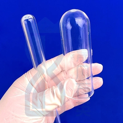 Tubos de ensaio de quartzo de fundo redondo e transparente personalizados para laboratório
