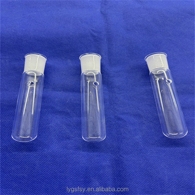 Tubos de ensaio de quartzo de fundo redondo e transparente personalizados para laboratório