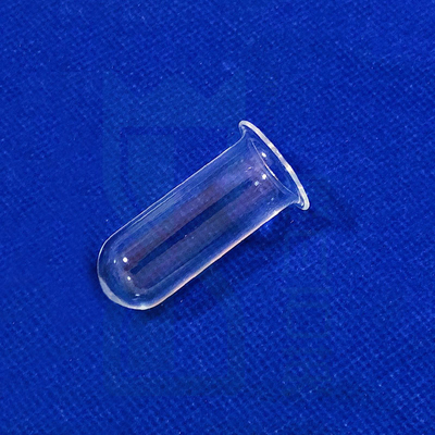 Tubos de vidro de quartzo de sílica de alta temperatura de alta pureza Tubos de teste de quartzo com flange