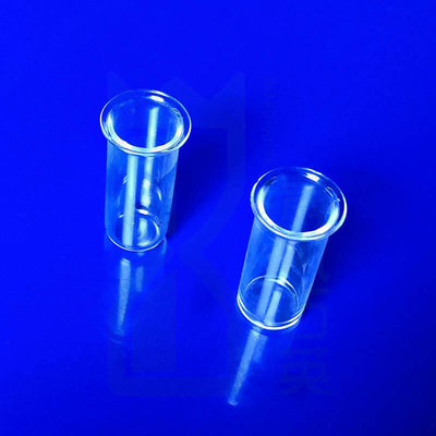 Tubos de vidro de quartzo de sílica de alta temperatura de alta pureza Tubos de teste de quartzo com flange