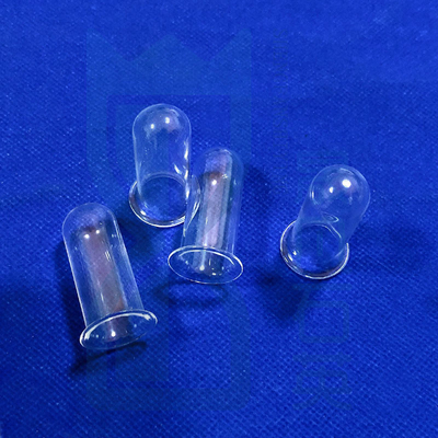 Tubos de vidro de quartzo de sílica de alta temperatura de alta pureza Tubos de teste de quartzo com flange