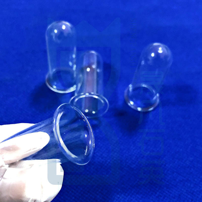 Tubos de vidro de quartzo de sílica de alta temperatura de alta pureza Tubos de teste de quartzo com flange