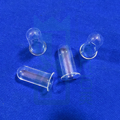 Tubos de vidro de quartzo de sílica de alta temperatura de alta pureza Tubos de teste de quartzo com flange