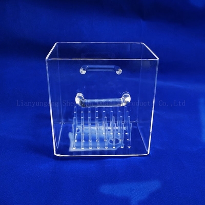 Containers de quartzo resistentes à corrosão a altas temperaturas de fábrica cilindros quadrados de quartzo com núcleos de areia de quartzo para laboratórios
