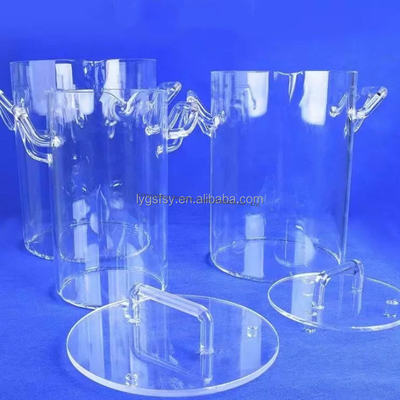 Béquer de vidro de quartzo transparente resistente à corrosão a alta temperatura com densidade de 2,2g/cm3 para uso industrial