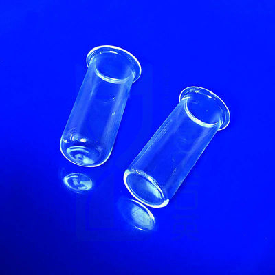 Tubos de ensaio de quartzo de fundo redondo e transparente personalizados para laboratório Tubos de ensaio de quartzo experimentais redondos e redondos personalizados, adequados para uso em laboratório