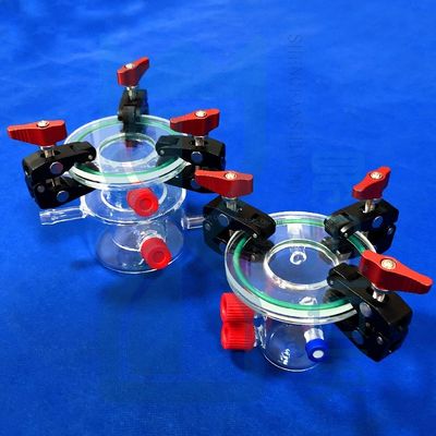 Reator de quartzo de camada dupla altamente transparente e resistente à corrosão personalizado para vidro de laboratório de ciência