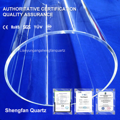 Tubos de quartzo transparentes para aplicações de semicondutores e ópticos