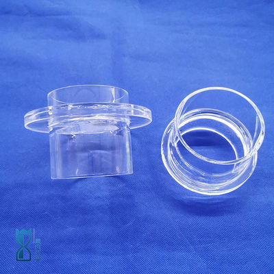 80% de transmissão UV Tubo de vidro de quartzo flangado Resistência à corrosão a altas temperaturas Personalização