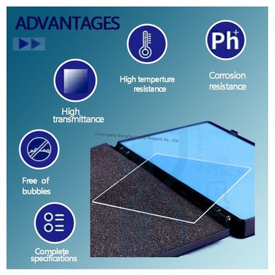 Manufacturer Support Custom 99.99% SiO2 Fused Quartz  Glass Sheet  For Window