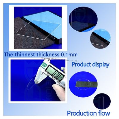 Alta transparência 99,99% de pureza Placa de vidro de quartzo com 1100°C de temperatura de trabalho