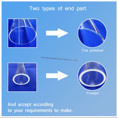 Tubos de quartzo de sílica fundida de Mose 6,5 de alta dureza para aplicações a altas temperaturas